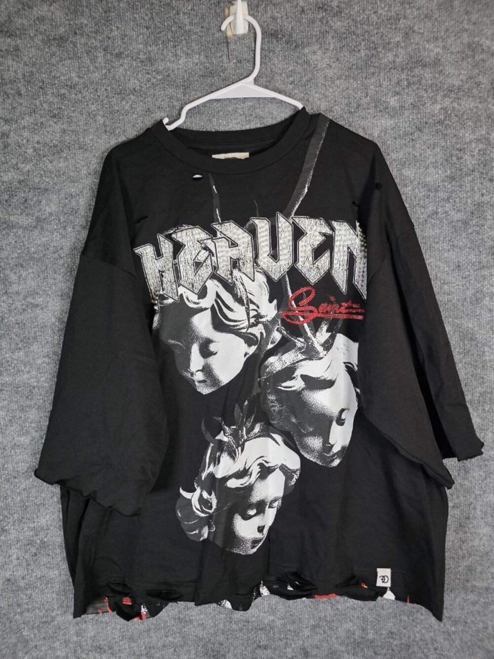 frost Dolls Kill Shirt Mens 3XL Heaven Deicide Graphic Oversized Distressed Tee